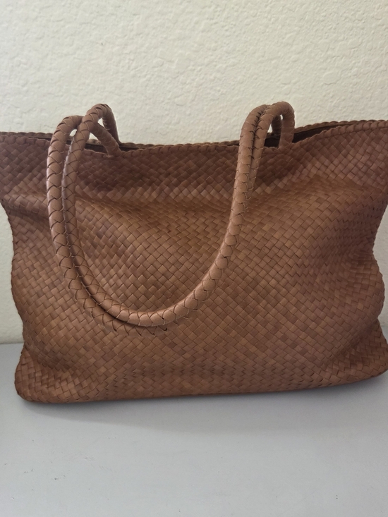 Quince Handbags - Quince Handwoven Leather Tote